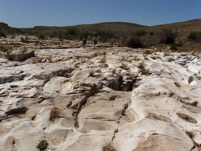 Bedrock stream bed, Dark Canyon, Guadalupe Mountains, New Mexico.