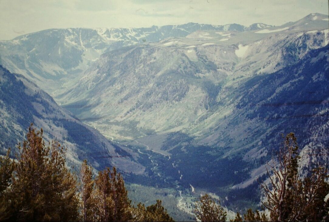 U-shaped glacial trough, Beartooth Mountains, Montana.