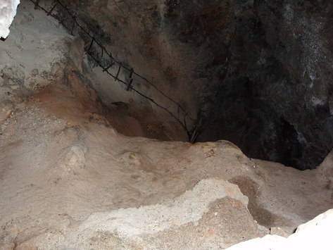 Pit in Big Room floor, Carlsbad Cavern