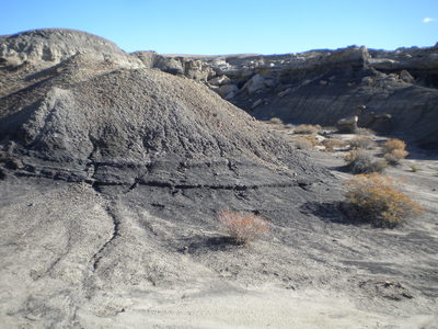 Convex shale slope, Bisti Badlands NM