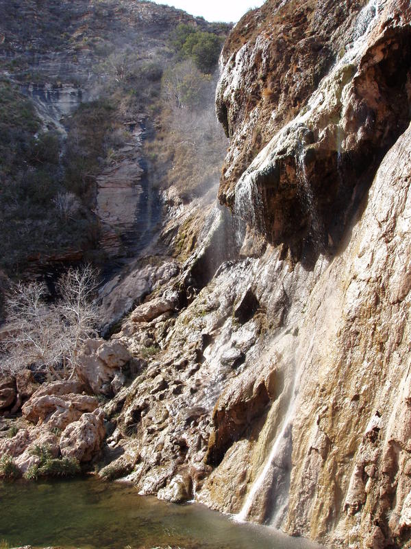 Travertine layers at Sitting Bull Falls, NM
