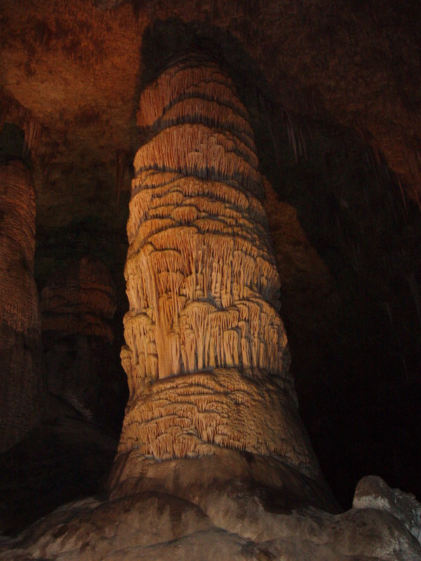 Massive stalagmite, Carlsbad Caverns